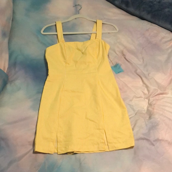 yellow pin stripe sundress - Picture 1 of 1